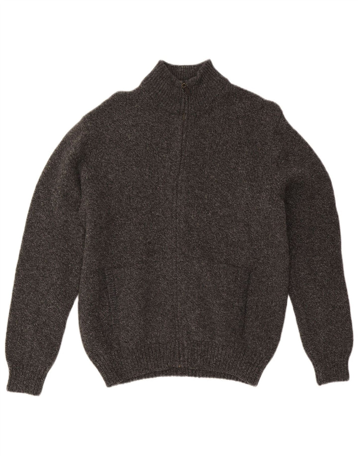 Pulover cardigan pentru bărbați L.L.Bean, lână de miel, gri mediu