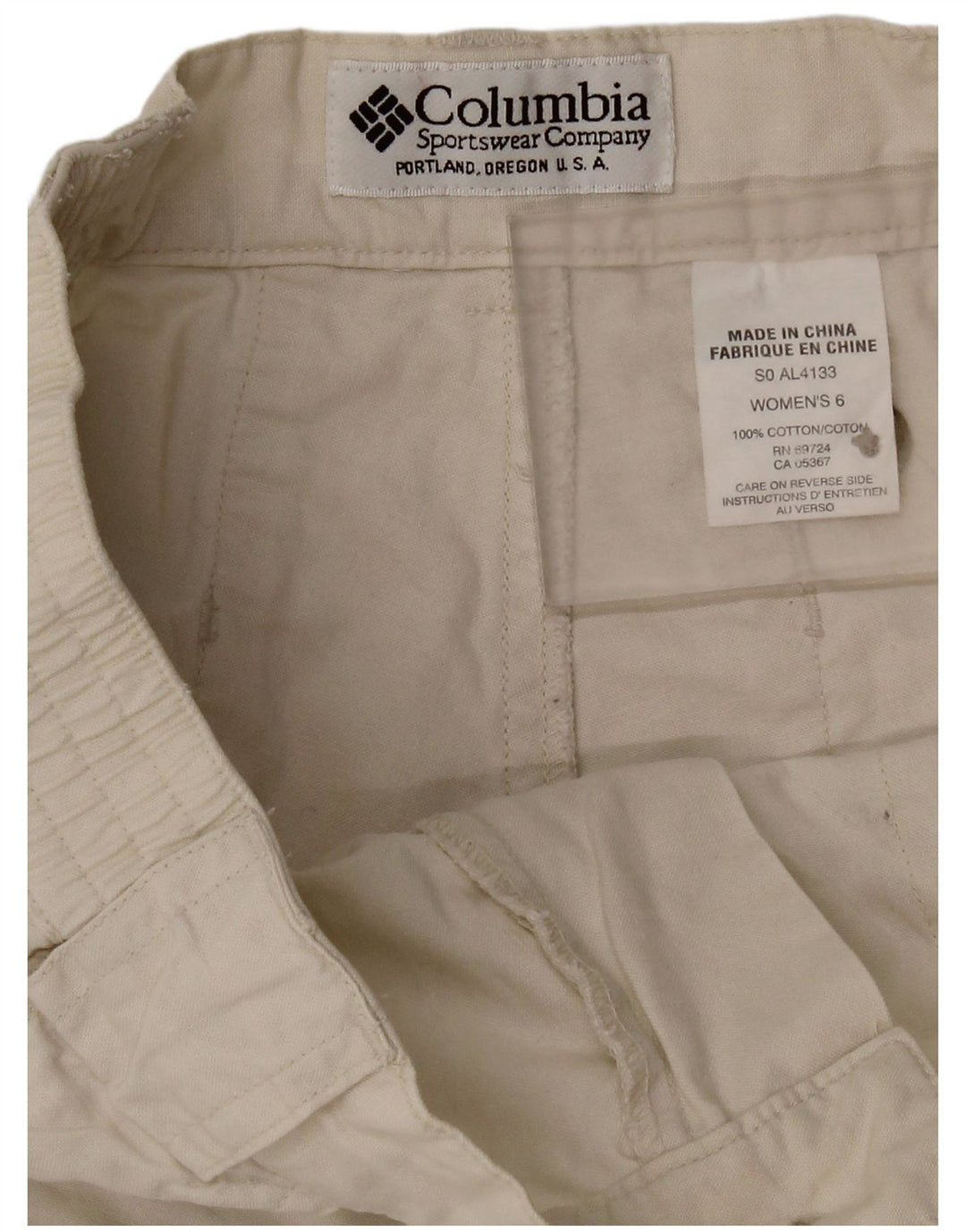 Pantaloni scurți cargo Columbia pentru femei US 6 Medium W28 Bej Bumbac