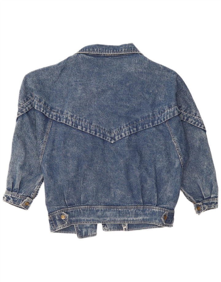 Jachetă de blugi supradimensionată pentru femei VINTAGE UK 10 Bumbac albastru mic
