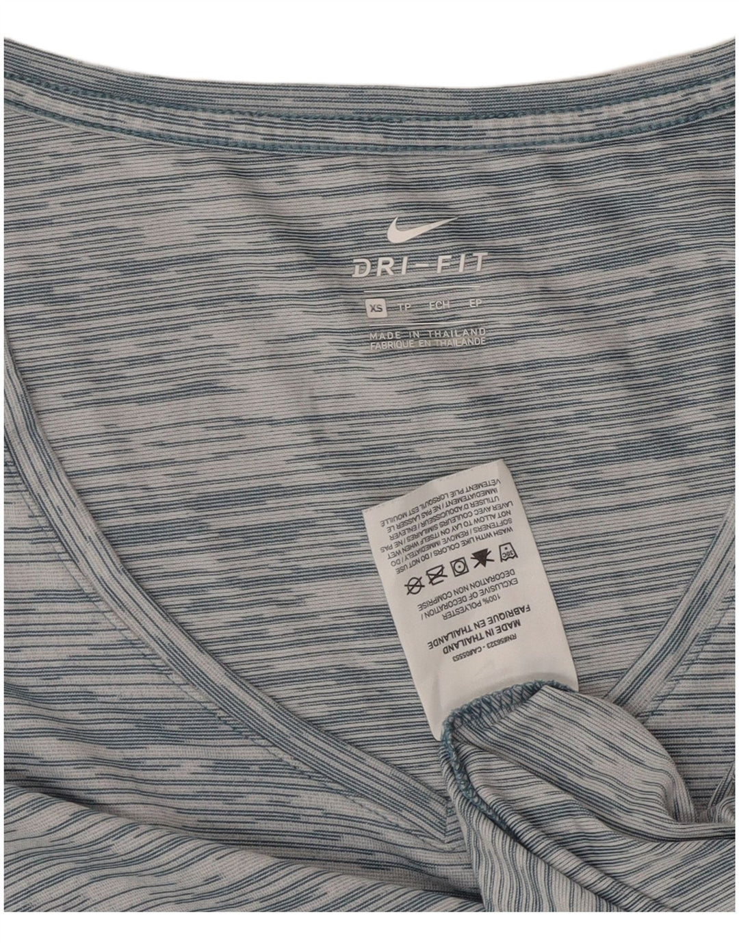 Tricou Nike Dri Fit Loose Fit Top UK 6 XS Poliester cu dungi albastre