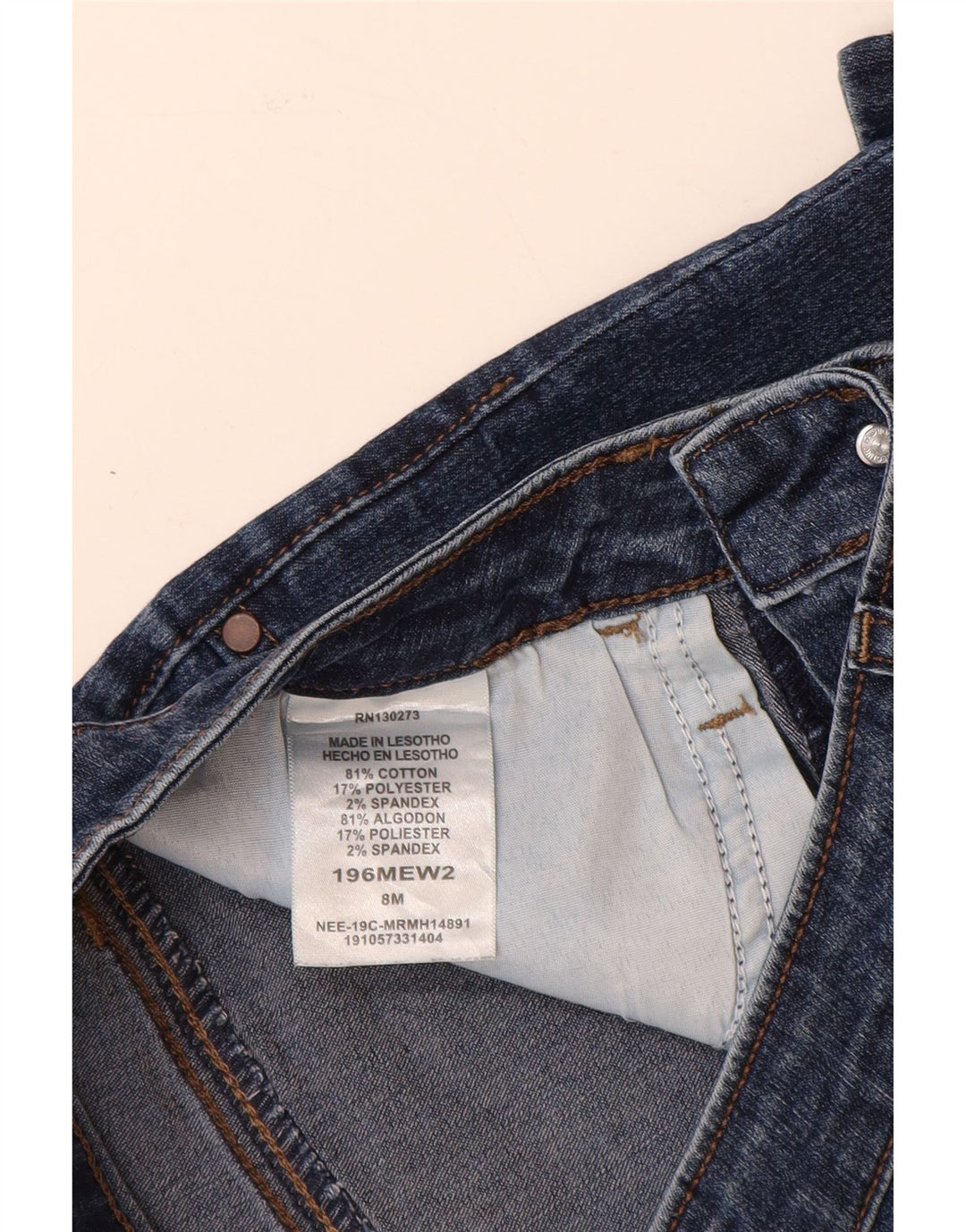 Pantaloni scurți din denim LEE Riders pentru femei cu talie medie US 8 Medium W28 Bumbac albastru