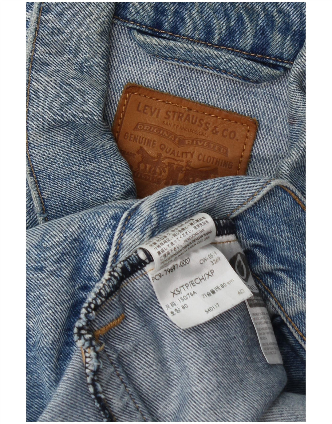 Jachetă de blugi pentru bărbați Levi's UK 34 XS Bumbac albastru