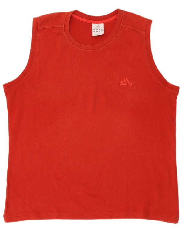 Vest Vest Top pentru bărbați Adidas UK 46/48 XL Bumbac roșu