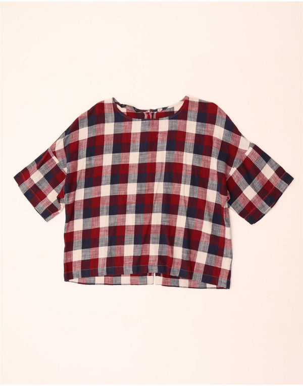 Bluză cămașă cu mânecă scurtă pentru femei Zara UK 16, mare, multicoloră