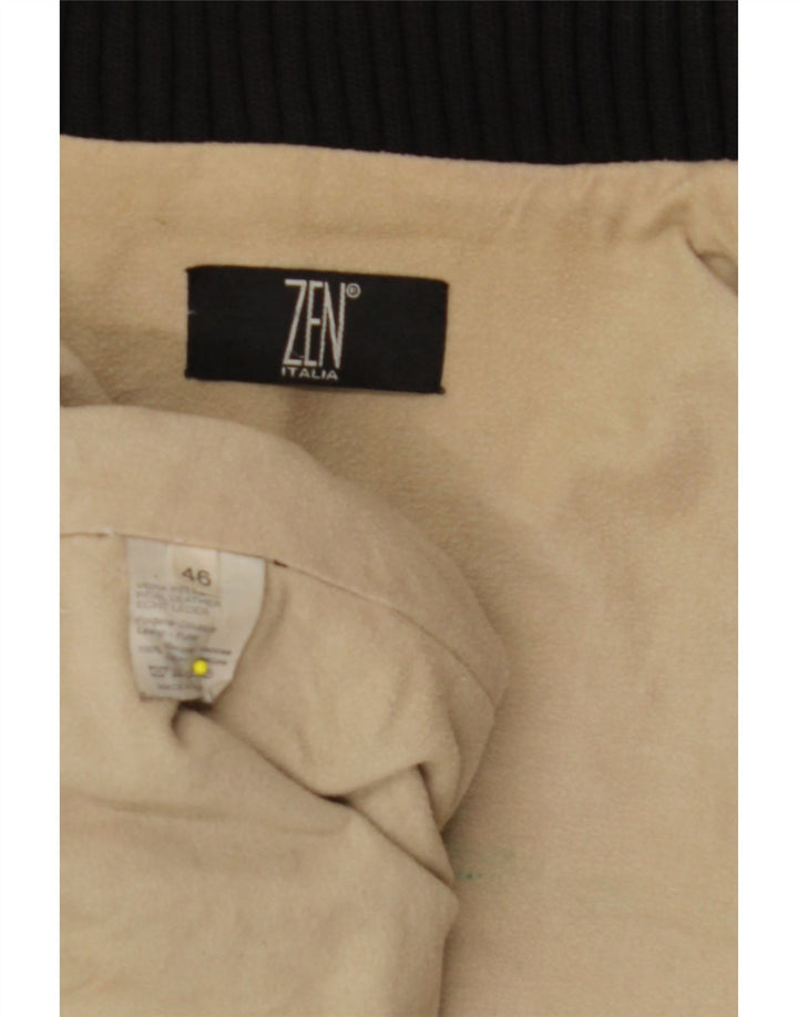 Jachetă de piele pentru femei ZEN IT 46, mare, neagră