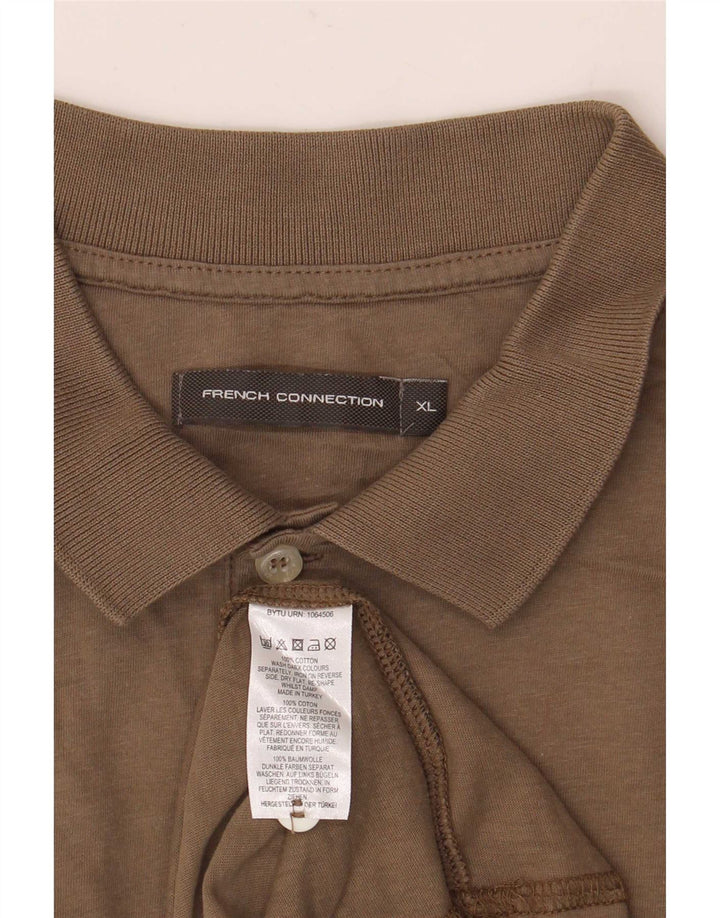 Tricou polo pentru bărbați French Connection XL, maro, bumbac