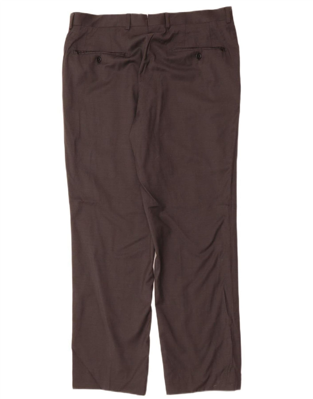 MASSIMO DUTTI Pantaloni drepți pentru bărbați EU 42 Large W32 L32 Lână neagră