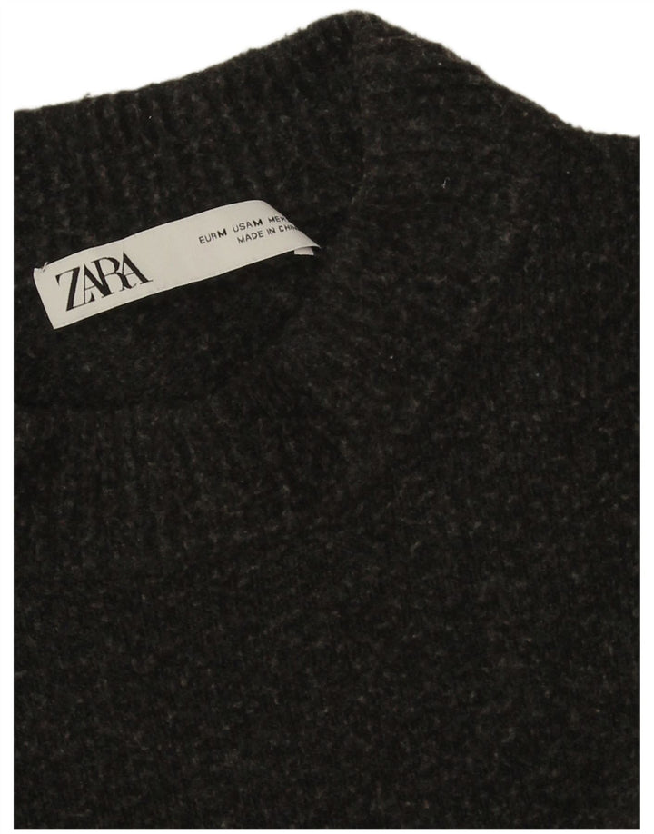 Pulover pentru damă Zara, cu gât turnut, UK 14, gri mediu