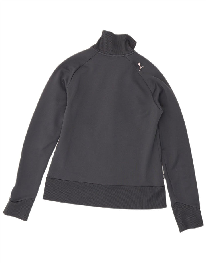 Jachetă de top cu trening grafic Puma pentru femei UK 14 Medium Gri Colorblock