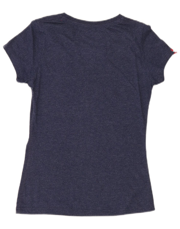 SUPERDRY Tricou cu grafic pentru femei Top UK 10 Small Bleumarin Bumbac
