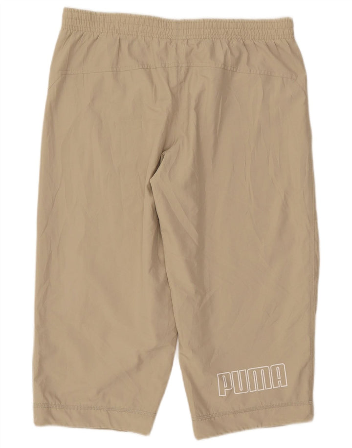 Pantaloni de trening PUMA Graphic Capri pentru bărbați, poliester mediu bej