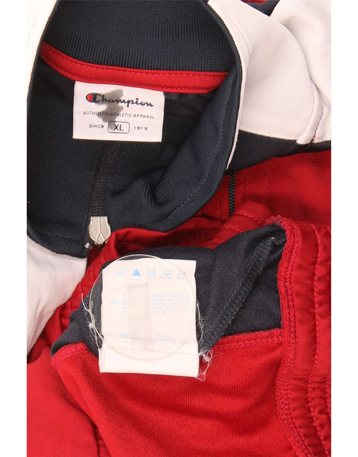 Jachetă de trening pentru bărbați Champion, XL, poliester color block, roșu