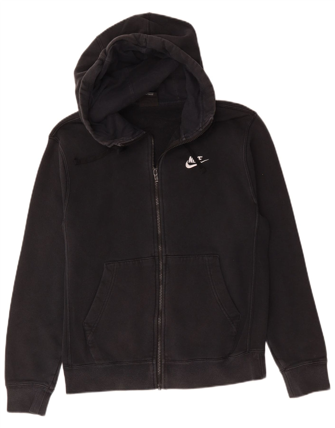 Pulover Nike pentru bărbați, cu fermoar, bumbac, negru
