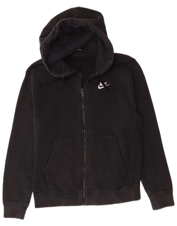Pulover Nike pentru bărbați, cu fermoar, bumbac, negru