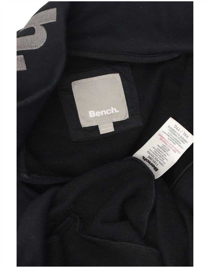 Jachetă de trening grafică pentru bărbați Bench, poliester negru 2XL