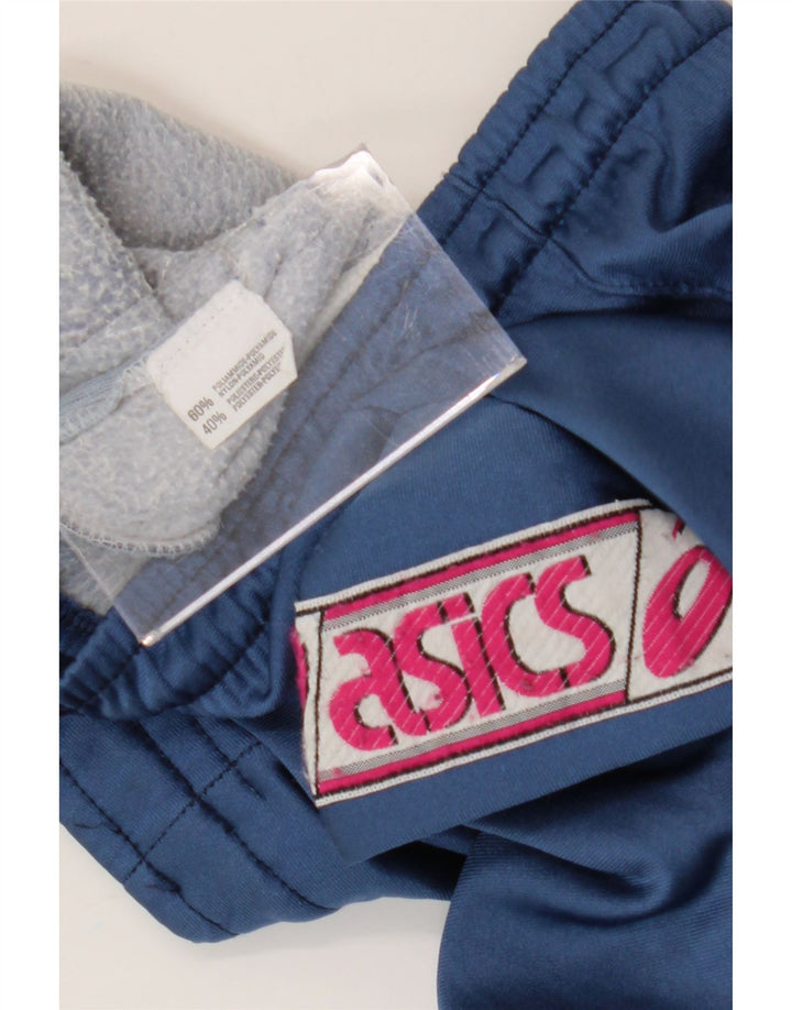 Pantaloni de trening grafic Asics pentru bărbați, albastru mediu, poliamidă color bloc