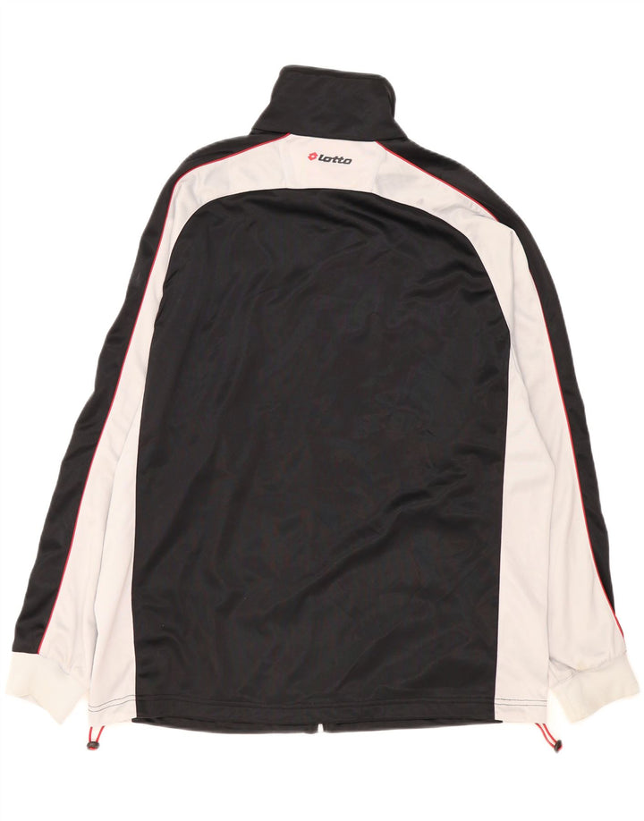 Jachetă de trening pentru bărbați Lotto, XL, poliester color bloc negru