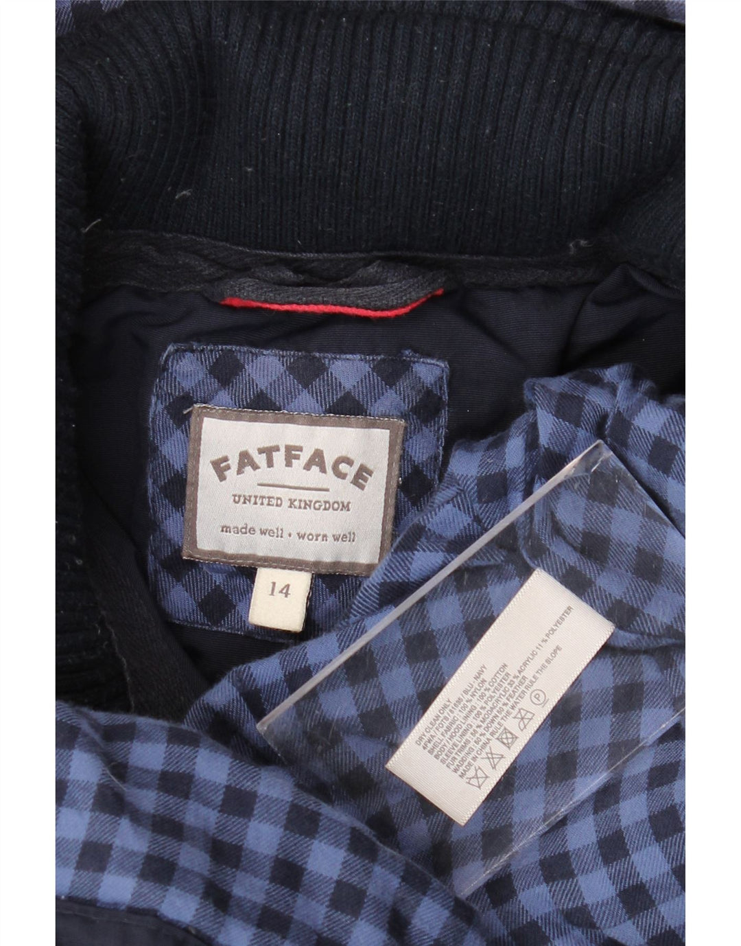 Jachetă Parka cu glugă pentru femei Fat Face UK 14 Medium Navy Blue Marine