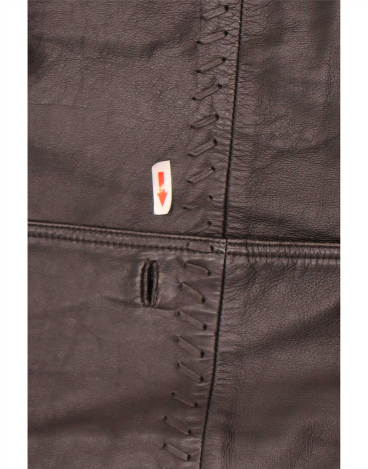 Conbipel Womens Leather Jacket IT 44 Medium Black