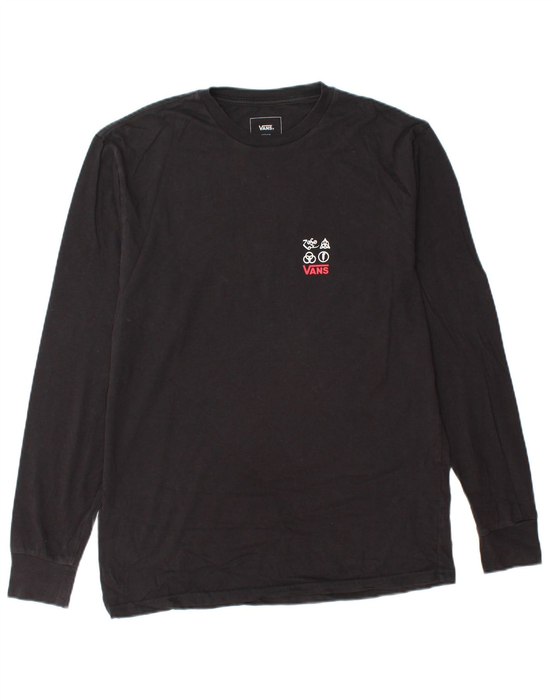 VANS Bărbați Classic Fit Graphic Top cu mânecă lungă, bumbac mediu negru