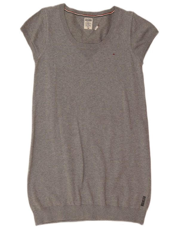 Rochie jumper pentru femei Tommy Hilfiger UK 14 mare bumbac gri