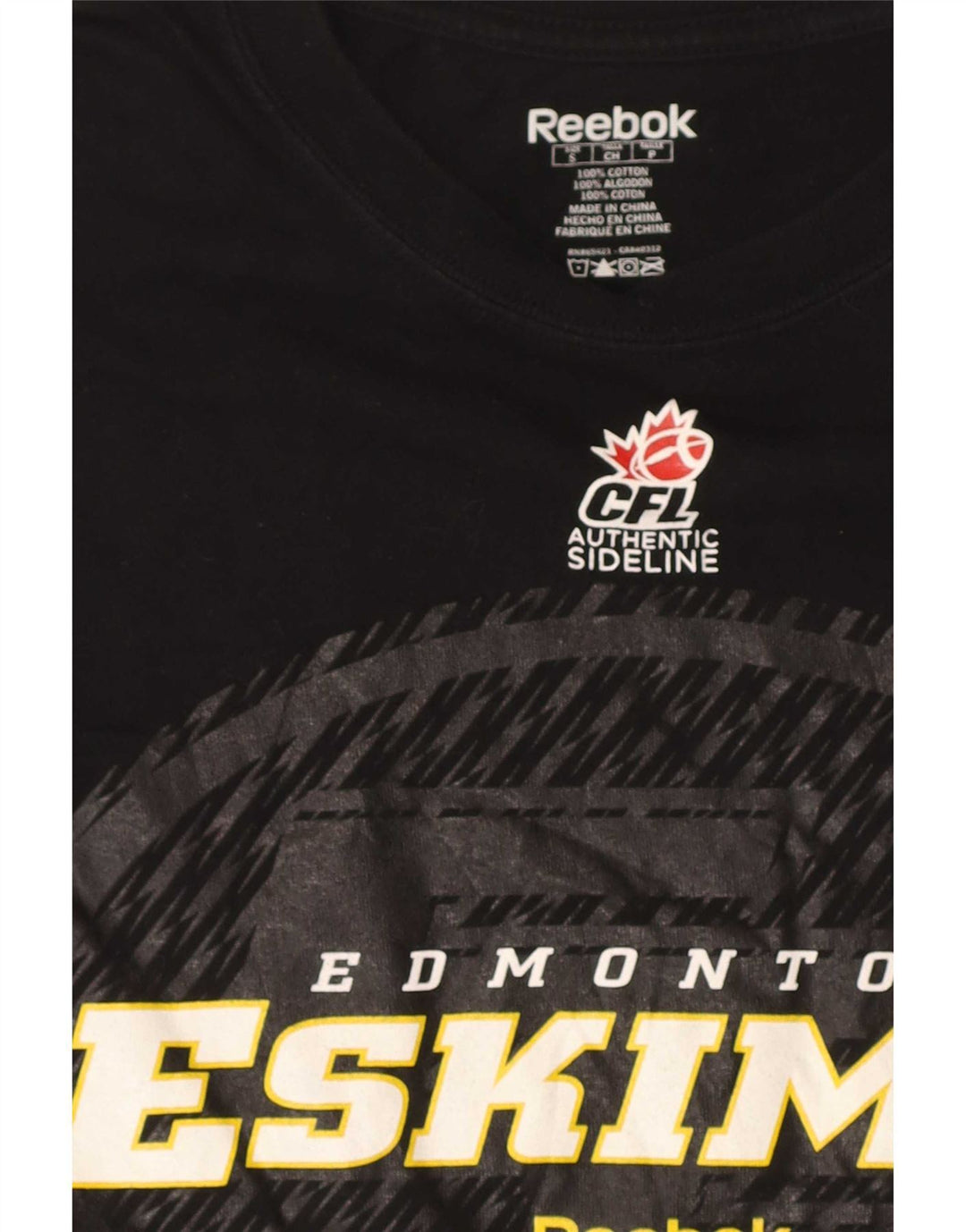 Tricou cu grafică obișnuită Reebok pentru bărbați Top mic din bumbac negru