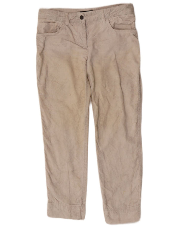 Dolce & Gabbana Pantaloni conici din velur pentru femei IT 42 Medium W28 L27 Bej