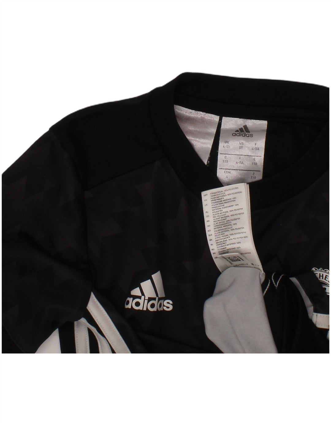 Tricou grafic ADIDAS Manchester United pentru băieți Top 4-5 ani negru