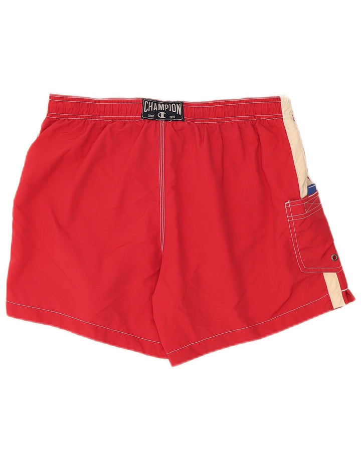 Pantaloni scurți de înot Champion pentru bărbați, poliester roșu mare