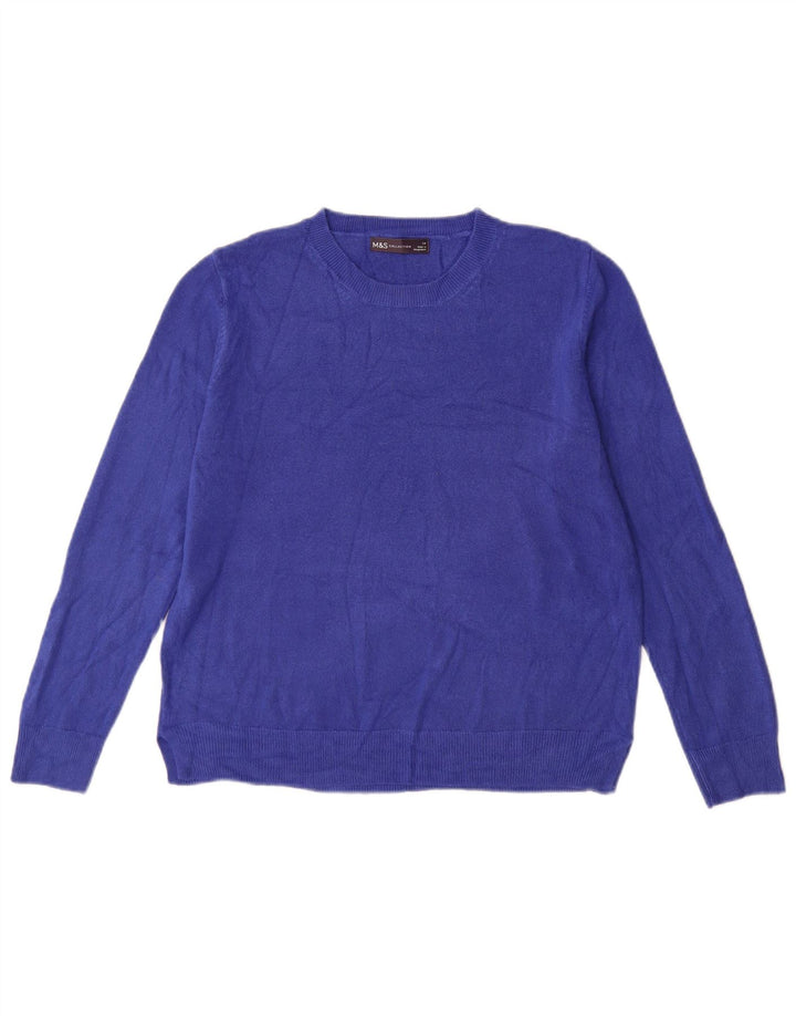 Pulover pentru femei Marks & Spencer cu decolteu triplu UK 14 Medium Blue