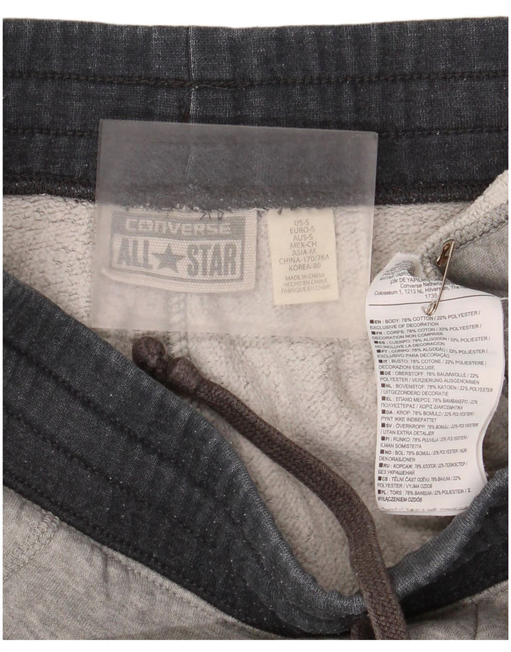Pantaloni scurti sport Converse pentru bărbați, bumbac color bloc, gri mici