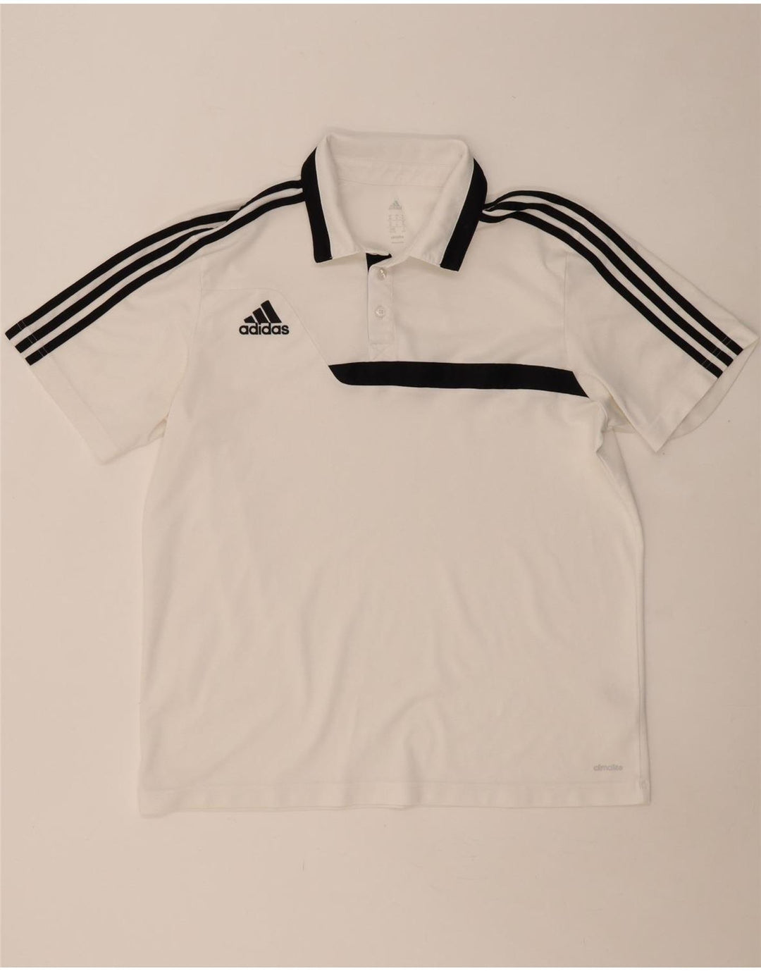 Tricou polo ADIDAS Climalite pentru bărbați XL, alb, poliester color bloc