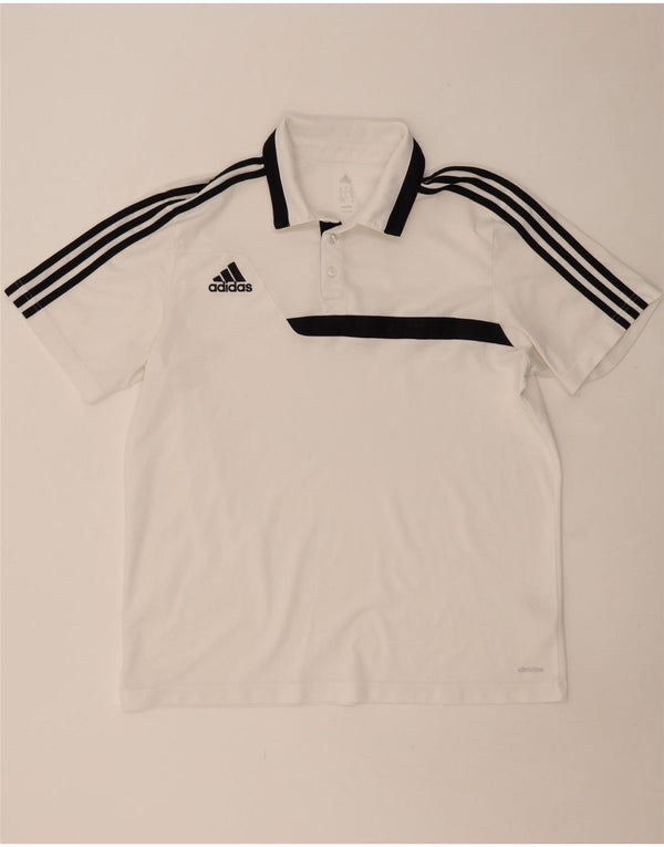 Tricou polo ADIDAS Climalite pentru bărbați XL, alb, poliester color bloc