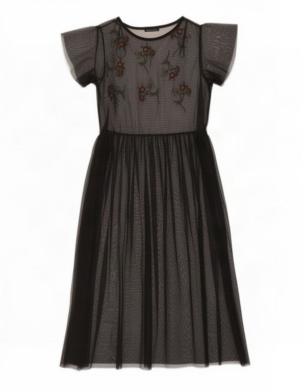 Rochie Maxi pentru Damă Zara UK 14 Medium Negru Floral