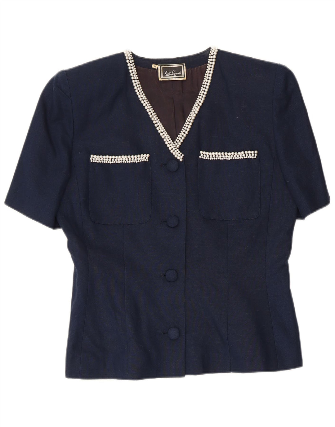 LUISA SPAGNOLI Jachetă Blazer Femei cu 4 nasturi IT 44 Medium Bleumarin