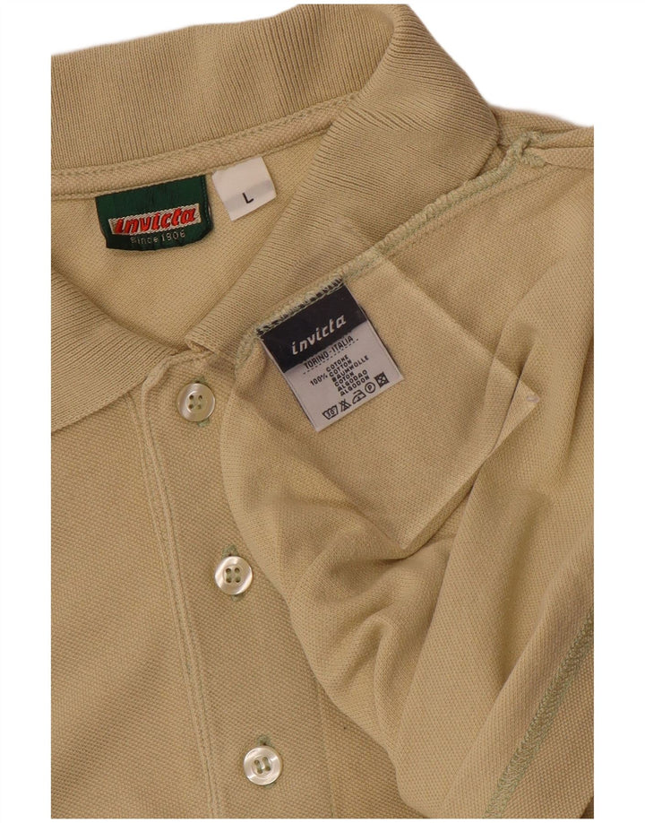 Tricou polo pentru bărbați INVICTA, mare, bej, bumbac