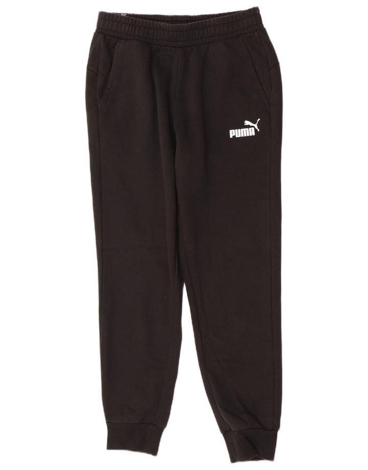 Pantaloni de trening Puma pentru bărbați Joggeri, bumbac mediu negru