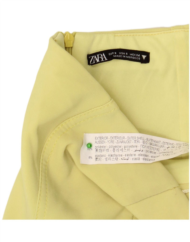 Rochie fără bretele pentru femei Zara UK 8 Mic Galben Poliester