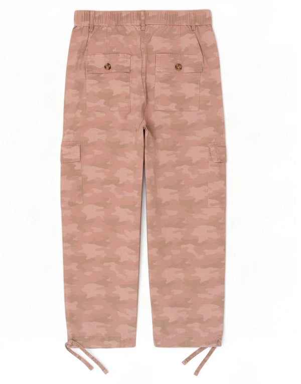 Marks & Spencer Pantaloni cargo crop pentru femei UK 10 Small W28 L23 roz
