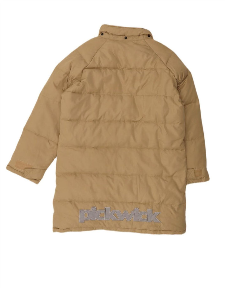 PICKWICK Mens Graphic Padded Coat UK 42 XL Beige Polyester