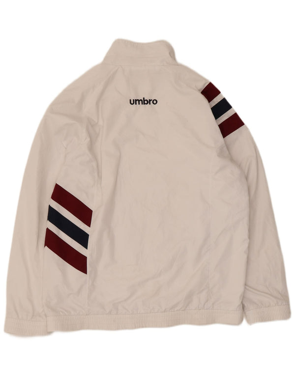 Jachetă de trening Umbro pentru bărbați, XL, alb, poliester, sport