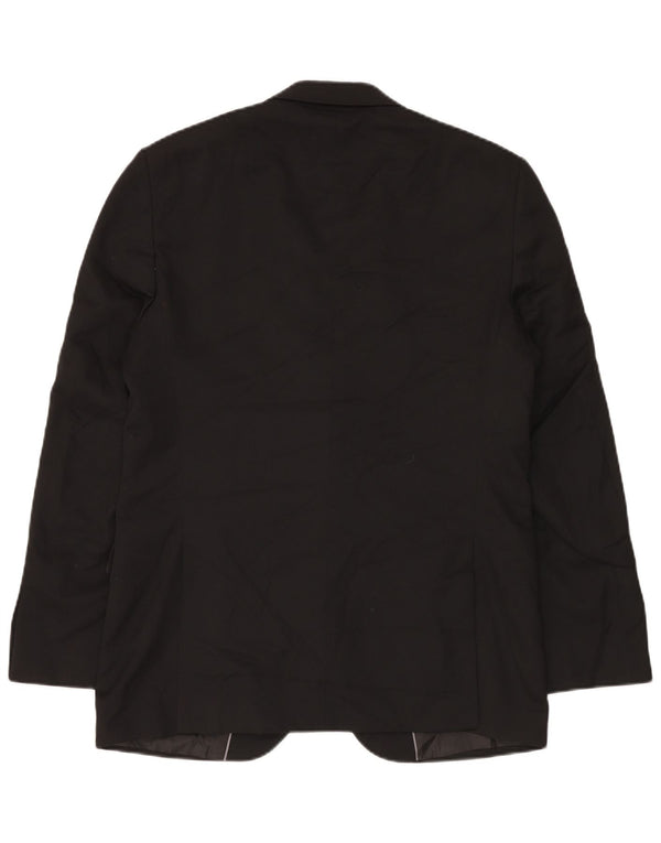 Jachetă pentru bărbați Marks & Spencer, cu 2 nasturi, cu formă regulată, EU 50, mare, neagră