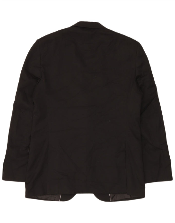 Jachetă pentru bărbați Marks & Spencer, cu 2 nasturi, cu formă regulată, EU 50, mare, neagră