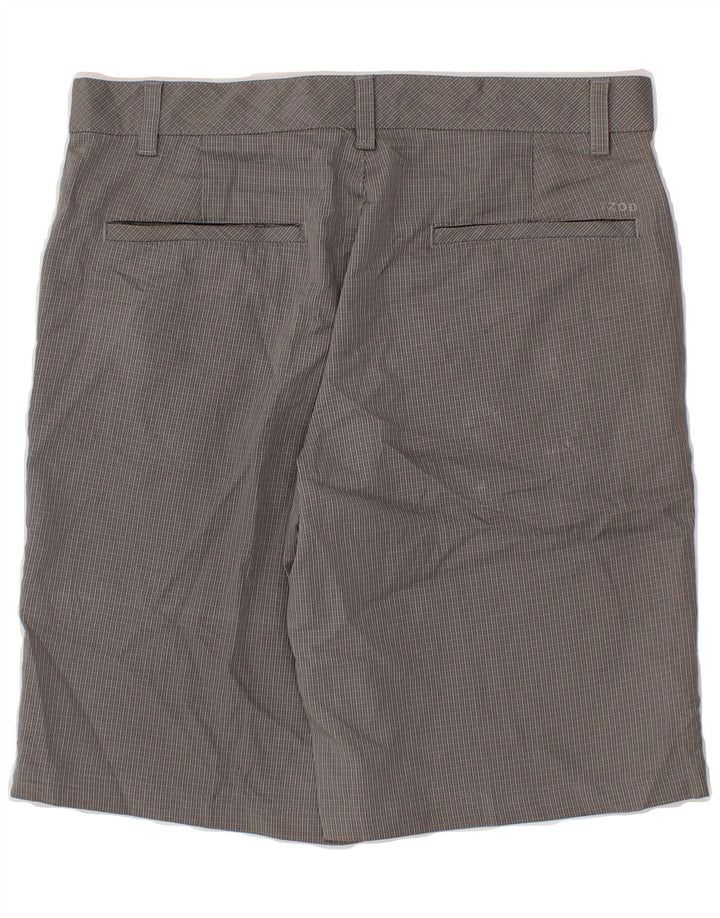 IZOD Mens Chino Shorts W30 Medium Grey Check Polyester Vintage Izod and Second-Hand Izod from Messina Hembry 
