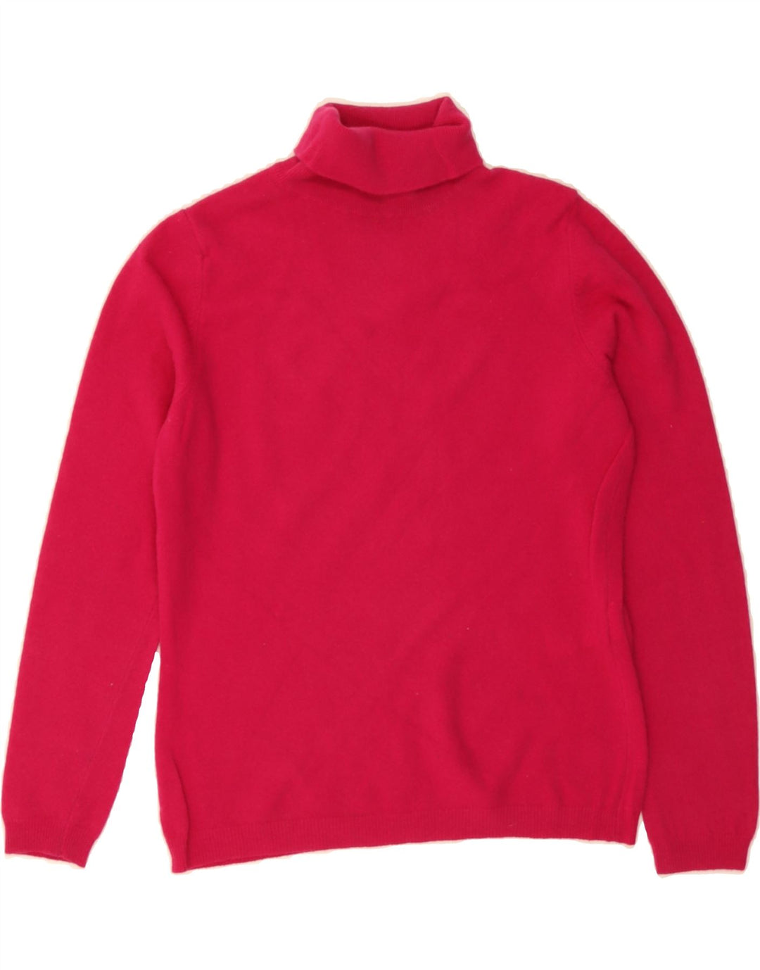 BENETTON Womens Roll Neck Jumper Sweater UK 14 Large Pink Wool Vintage Benetton and Second-Hand Benetton from Messina Hembry 