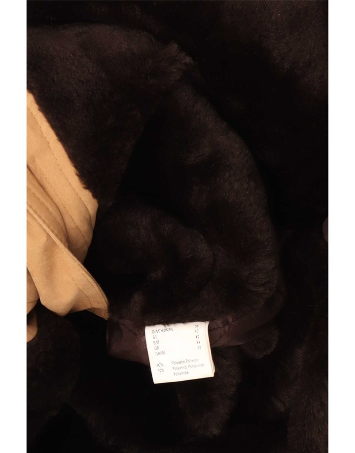 Trench pentru femei Sherpa Vintage UK 12 Poliester Bej Mediu