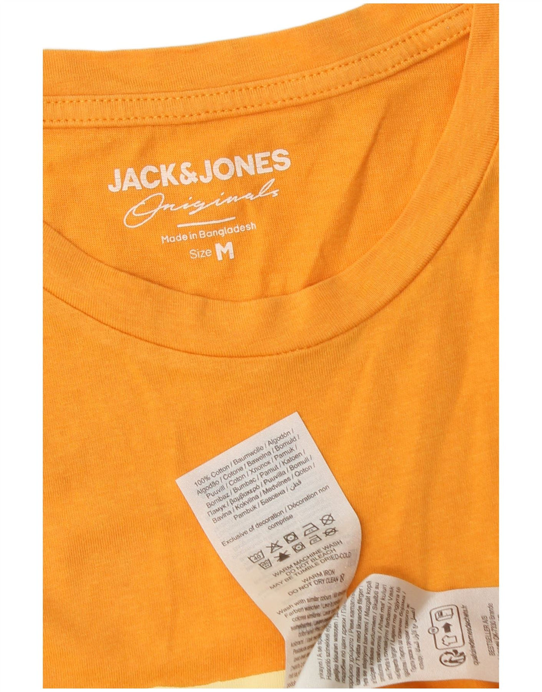 Tricou grafic Jack & Jones pentru bărbați Top din bumbac portocaliu mediu