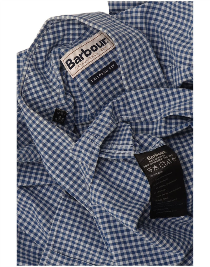 Cămașă Barbour Tailored Fit XL, Bumbac Gingham Albastru