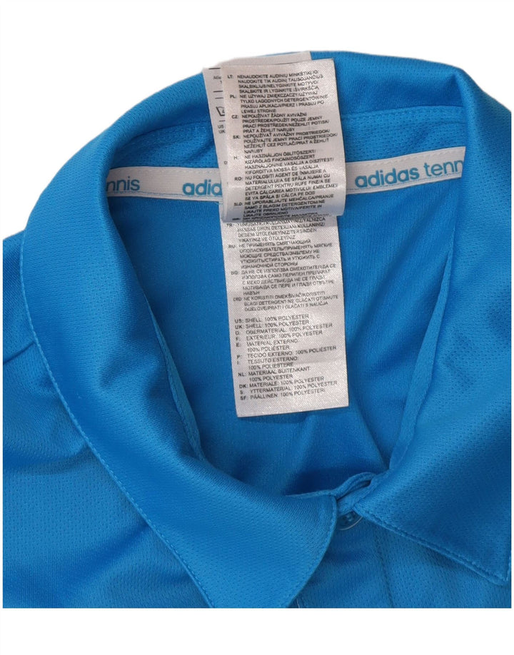 Tricou polo Adidas Climalite pentru bărbați, mare, albastru, poliester