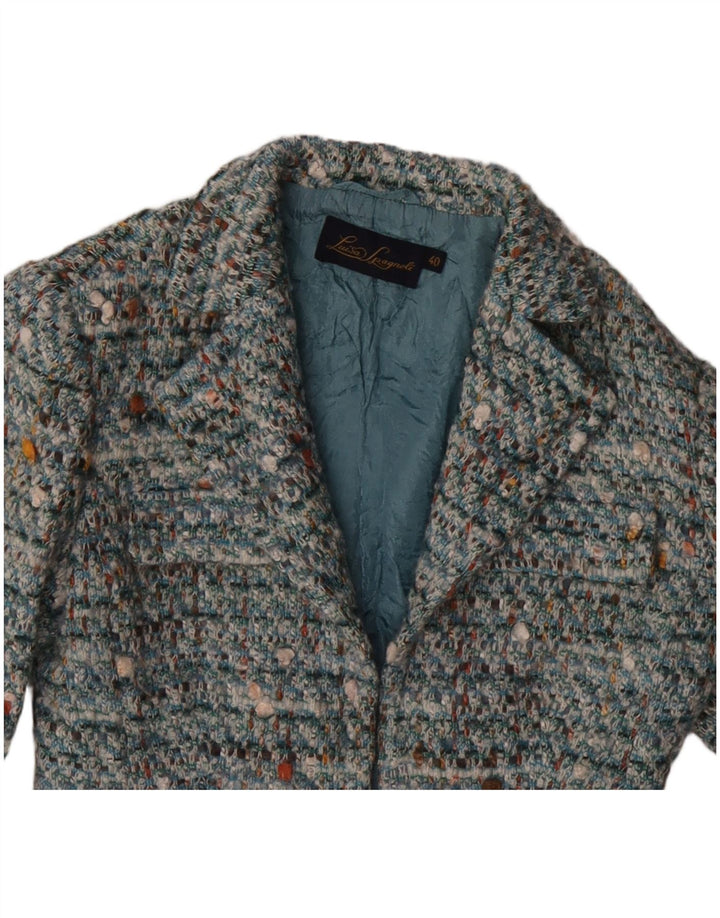 Luisa Spagnoli Jachetă pentru femei cu cravată în față IT 40 Small Blue Flecked